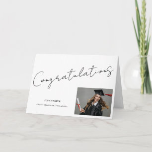 Carte Félicitations Diplômé Minimal Diplômé