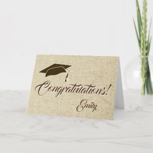 Carte Félicitations Diplômé Rustique
