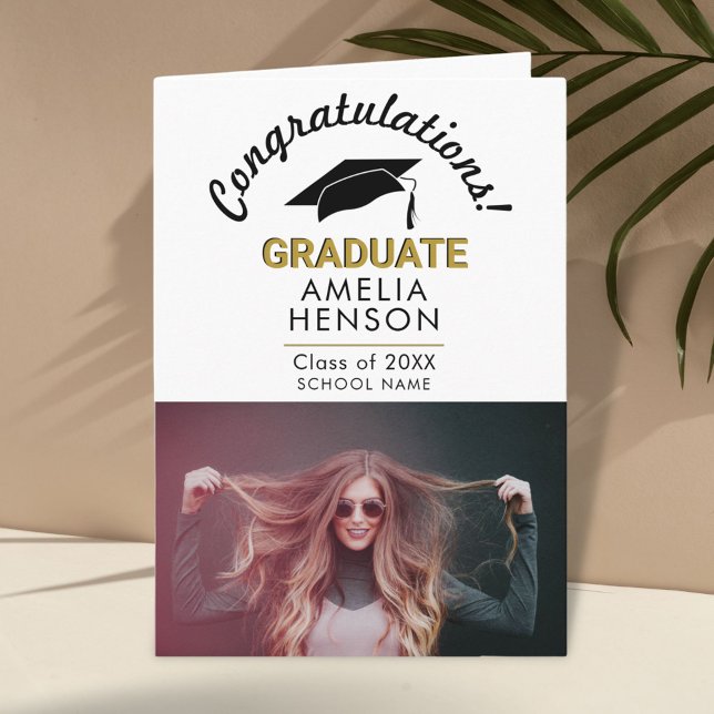 Carte Félicitations Diplômés Cap de Diplôme Photo (Créateur téléchargé)