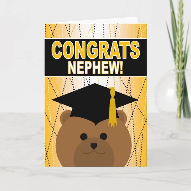 Carte Félicitations d'obtention du diplôme de neveu (Devant)