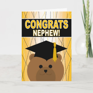 Carte Félicitations d'obtention du diplôme de neveu