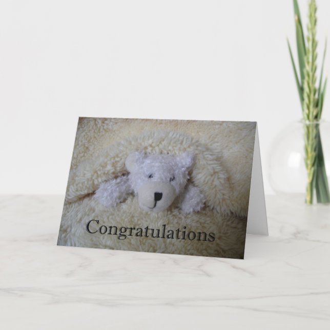 Carte félicitations d'ours de nounours (Devant)