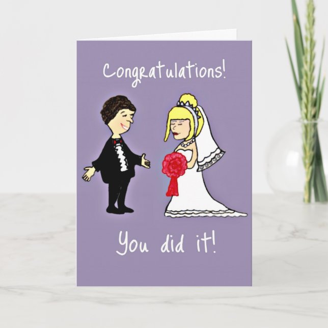 Carte Félicitations drôles de mariage (Devant)
