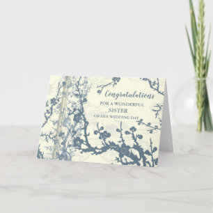 Carte Félicitations du jour de mariage de la Soeur Flora
