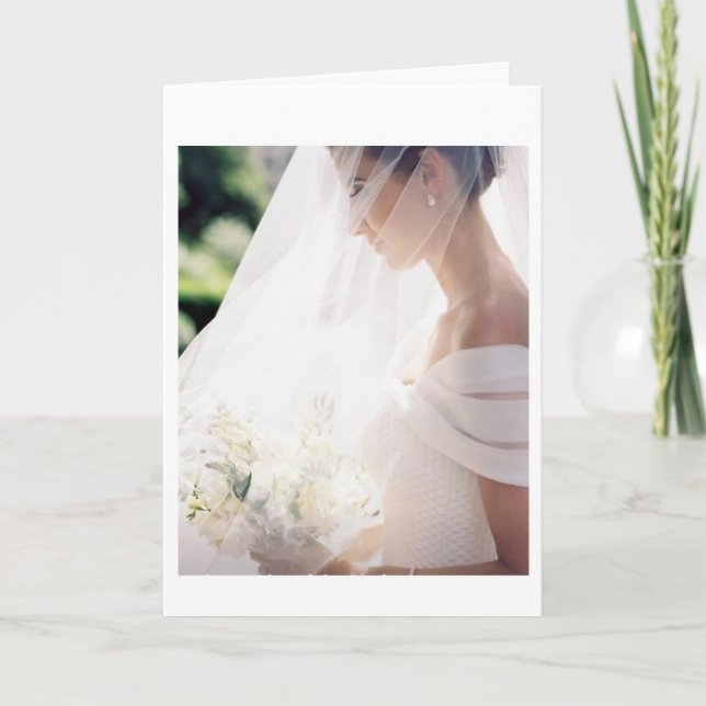 CARTE FÉLICITATIONS DU JOUR DU MARIAGE-BELLE MARIÉE (Devant)