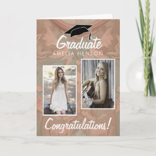 Carte Félicitations Élégantes Graduate 2 Photo