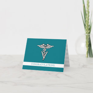 Carte Félicitations en médecine vétérinaire Texte person