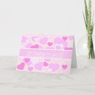 Carte Félicitations espagnole Baby Girl