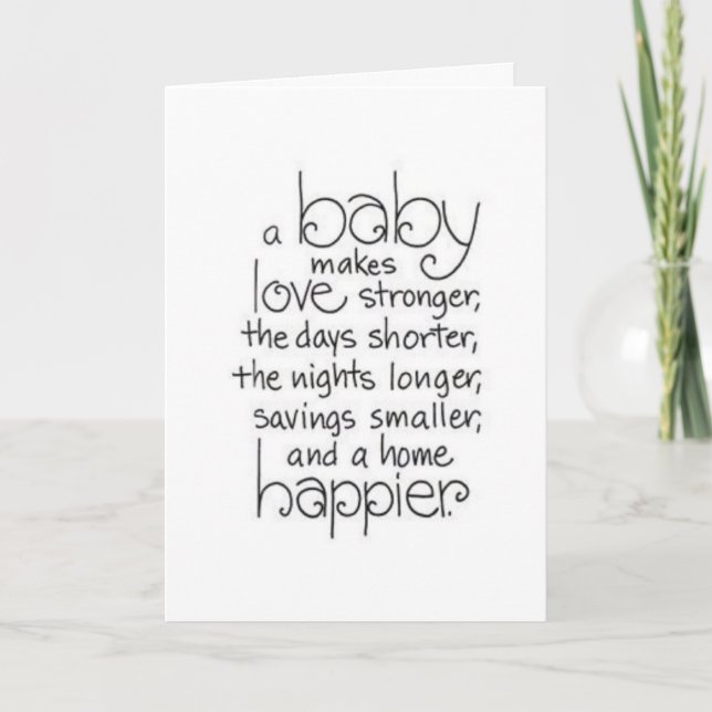 CARTE FÉLICITATIONS ET SI HEUREUX POUR VOUS ET BÉBÉ (Devant)