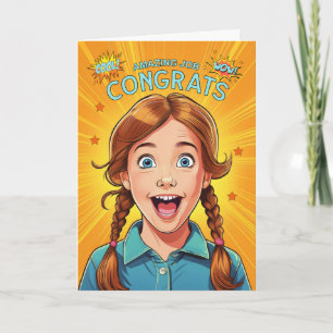 Carte Félicitations Extraordinaire Job Young Redhead Gir