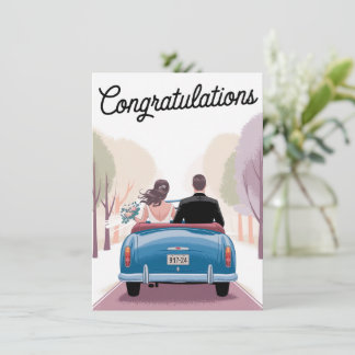 Carte Félicitations Femme mariage mariée Cadeau de maria