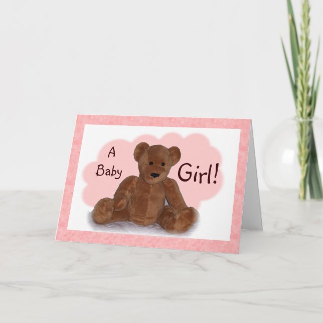 Carte Félicitations Fille Bébé (Devant)