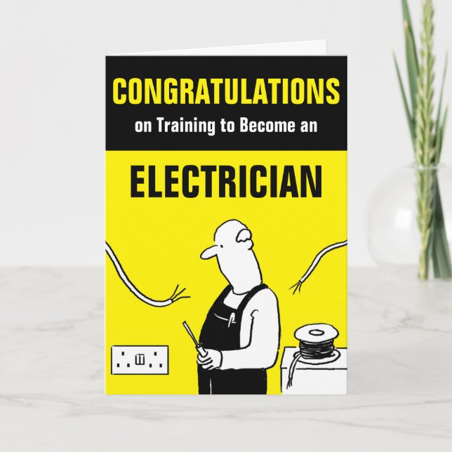 Carte Félicitations Formation pour devenir électricien (Devant)