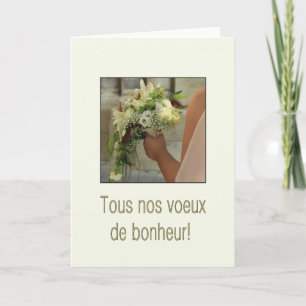 Carte félicitations françaises pour le jour du mariage