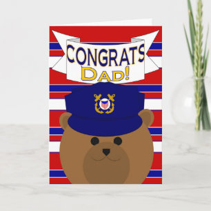 Carte Félicitations - Garde côtière - Papa / Père
