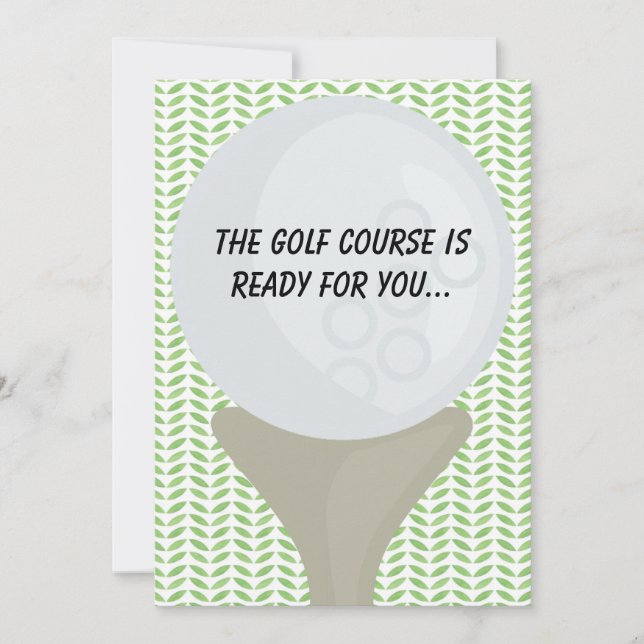 Carte Félicitations Golf (Devant)