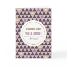 Félicitations Grad. Motif géométrique personnalisé