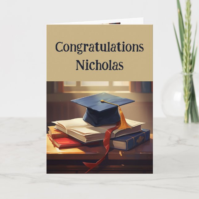Carte Félicitations Graduation Fière de vous (Devant)