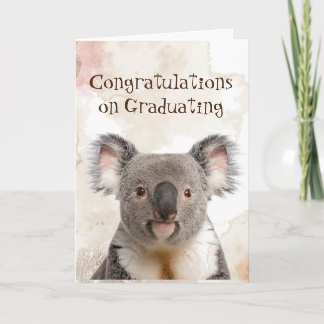 Carte Félicitations Graduation Fun Koalified Humour (Devant)