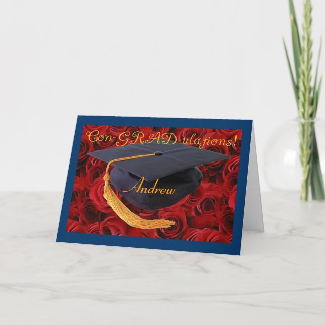 Carte Félicitations-Graduation-personnalisez le nom ! (Devant)