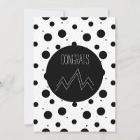 Félicitations Grand Abstrait Monochrome Dots Monta