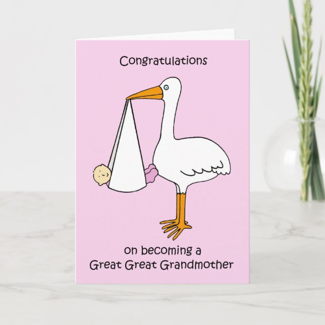 Carte Félicitations Grand Grand Grand-Mère à Fille (Devant)