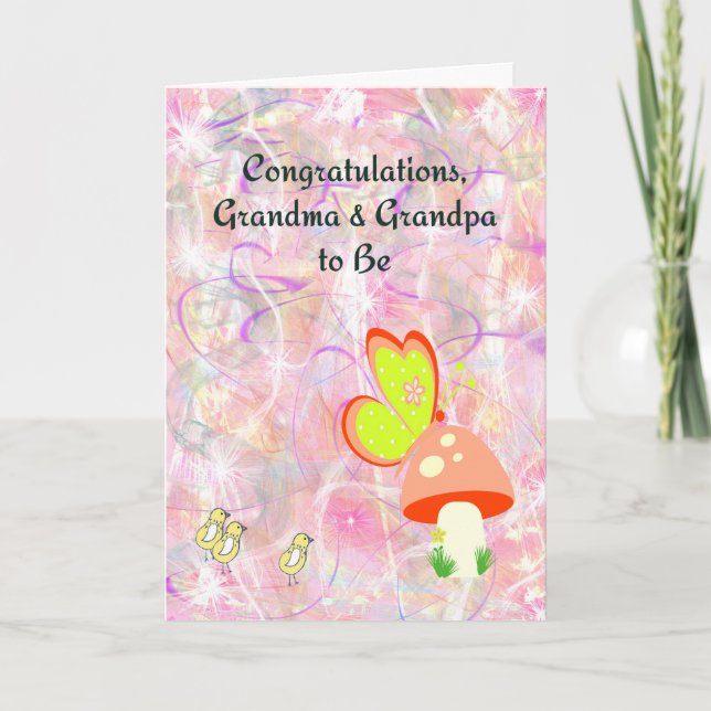 Carte Félicitations grand-mère et grand-père à être (Devant)