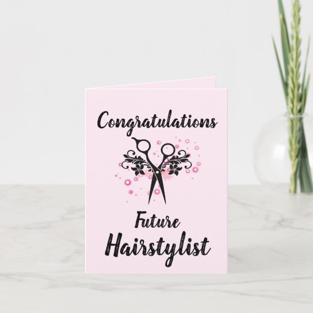 Carte Félicitations Hairstylist Card (Devant)