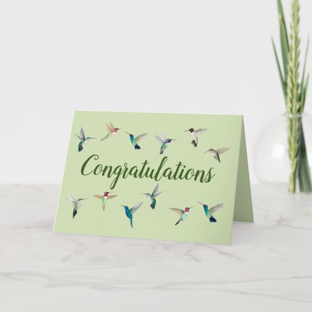 Carte Félicitations Hummingbird (Devant)
