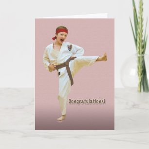 Carte Félicitations, Karate Belt Advancement, Brown