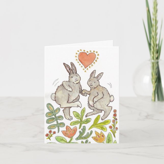Carte Félicitations lapin (Devant)