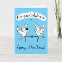 Félicitations Mariage Card Doves Tying The Knot