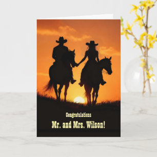 Carte Félicitations Mariage Country Western
