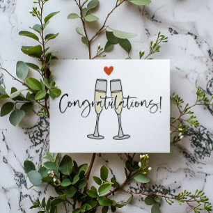Carte Félicitations Mariage Fiançailles toast