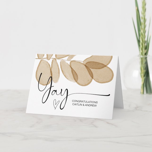 Carte Félicitations Mariage Fiançailles Yay New Baby Ca (Devant)