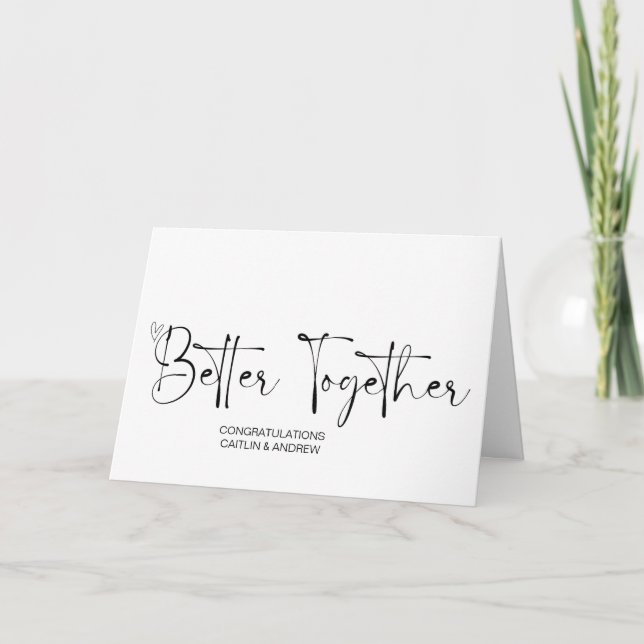 Carte Félicitations Mariage Newly Weds Mariée et Groom (Devant)