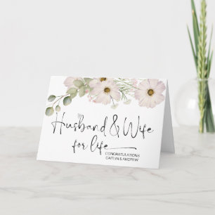 Carte Félicitations Mariage Newly Weds Mariée et Groom