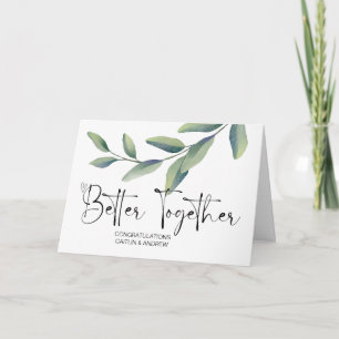 Carte Félicitations Mariage Newly Weds Mariée et Groom