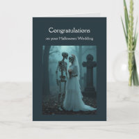 Félicitations Mariage Skeleton Couple Vintage