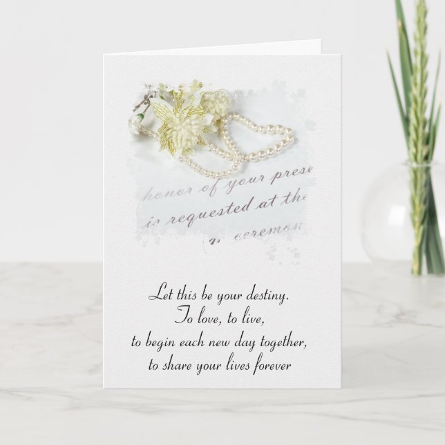 Carte Félicitations mariages à Pearl Heart (Devant)
