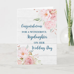 Carte Félicitations Mariages de Stepgirl Florale Rose