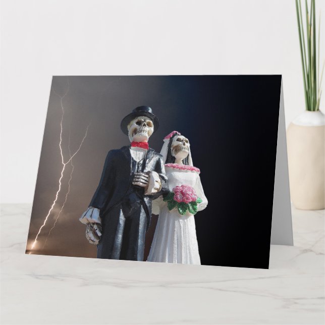 Carte FÉLICITATIONS mariages SKELETONS FUNNY GREETING (Devant)