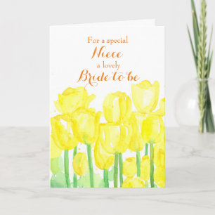 Carte Félicitations Mariée De Nièce D'Être Des Tulipes J