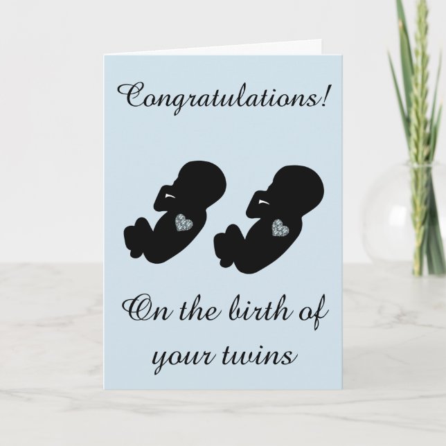Carte Félicitations modernes sur la naissance de vos (Devant)