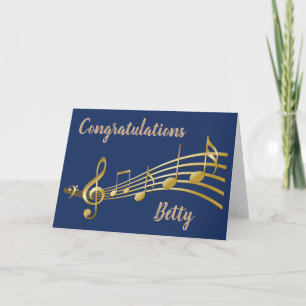 Carte Félicitations, Music Greeting Card