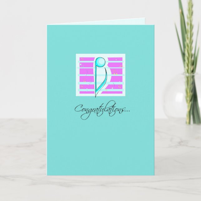 Carte Félicitations Music Note (Devant)