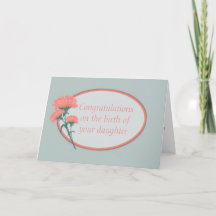 Félicitations Naissance de la Fille