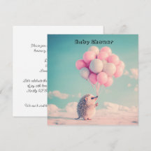 Carte Félicitations Naissance Hérisson Pastel Ball