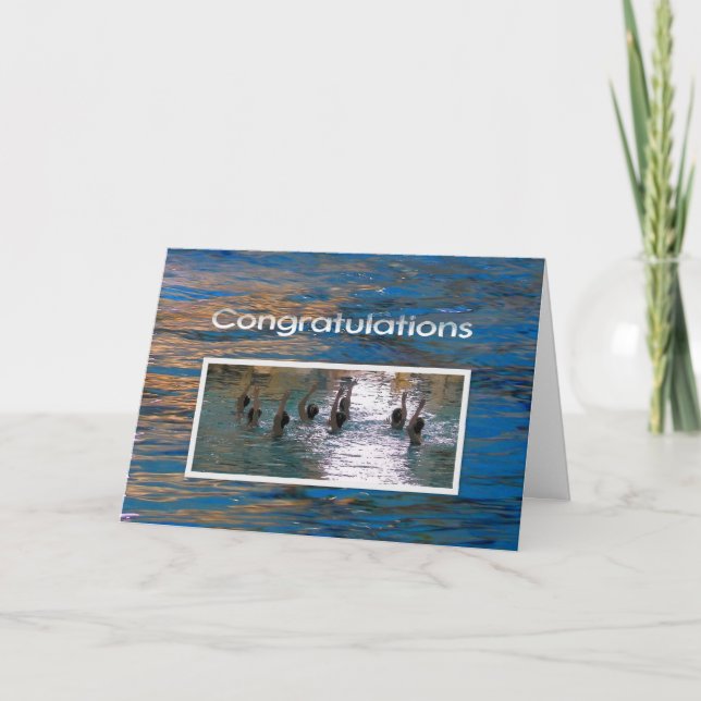 Carte Félicitations Natation synchronisée (Devant)