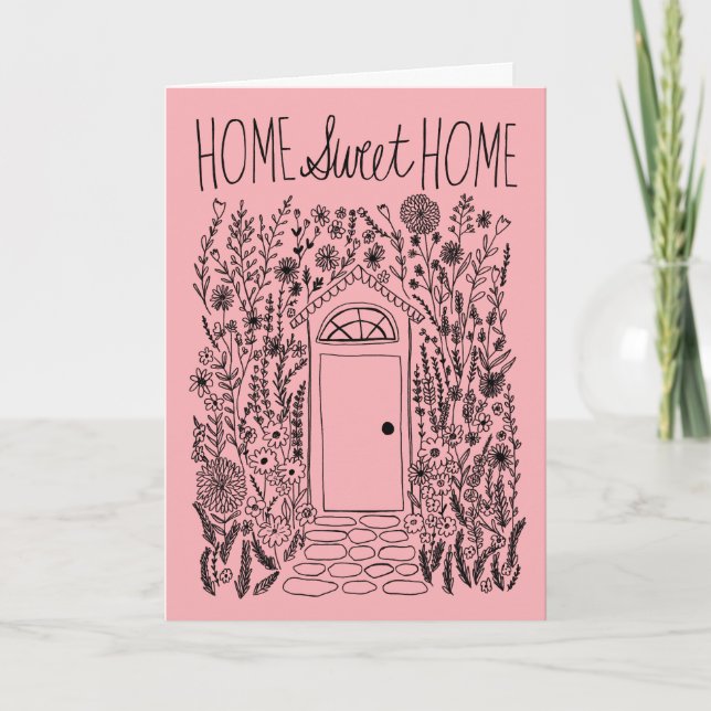Carte Félicitations New Home Garden Door Custom (Devant)
